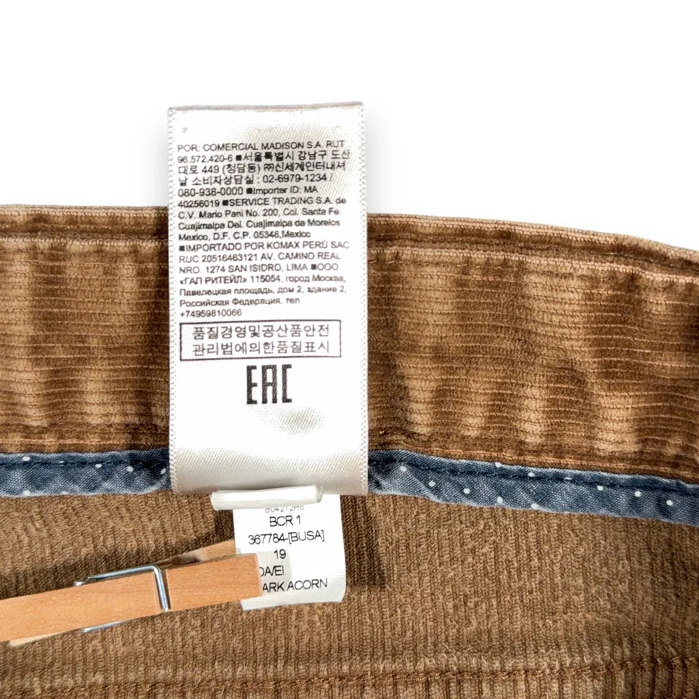 Banana Republic Pants Mens 33x31 Brown Corduroy Aiden Chino Casual 33x32 Tag